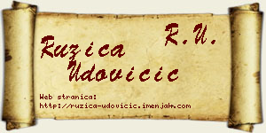 Ružica Udovičić vizit kartica